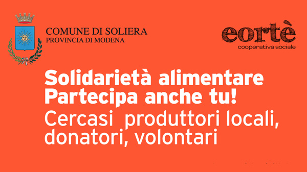 Solidarietà alimentare: partecipa anche tu!